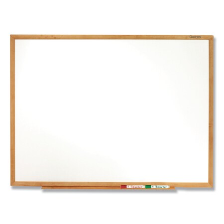 Quartet Classic Series Total Erase Dry Erase Board, 96 x 48, Oak Finish Frame S578